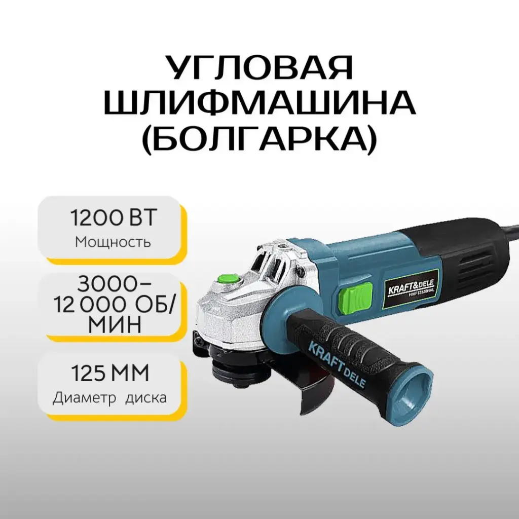 Угловая шлифмашина (Болгарка) Kraft&Dele KD1722