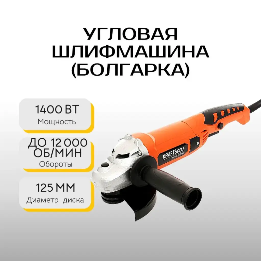 Угловая шлифмашина (Болгарка) Kraft&Dele KD1724