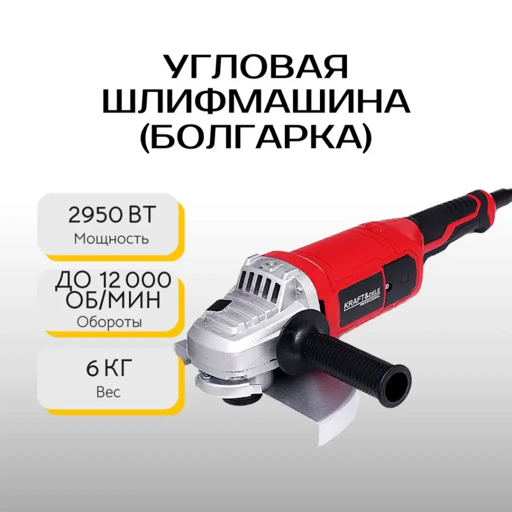 Угловая шлифмашина (Болгарка) Kraft&Dele KD3165